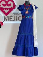 VESTIDO NALLY AZUL REY T-UNITALLA
