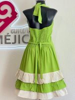 VESTIDO KATIA VERDE/BEIGE T-UNITALLA - Imagen 4