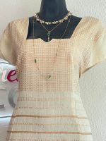 VESTIDO DE TELAR LONDRA BEIGE T-EXG - Imagen 2