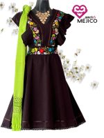 VESTIDO GRETA CAFE T-UNITALLA - Imagen 2