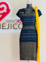 VESTIDO DE TELAR LONDRA AZUL T-M