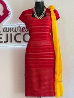 VESTIDO DE TELAR LONDRA ROJO T-XCH - Imagen 2