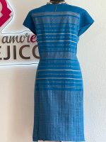 VESTIDO DE TELAR LONDRA AZUL T-EXG - Imagen 3