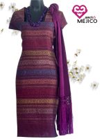 VESTIDO DE TELAR LONDRA MAGENTA T-G - Imagen 2
