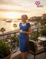 VESTIDO DE TELAR LONDRA AZUL T-M