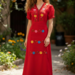 VESTIDO CAMIL ROJO T-UNITALLA