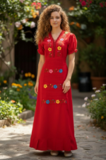 VESTIDO CAMIL ROJO T-UNITALLA