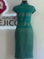 VESTIDO DE TELAR LONDRA TURQUESA T-XCH - Imagen 3