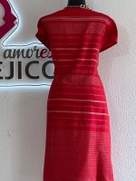 VESTIDO DE TELAR LONDRA ROJO T-EXG - Imagen 4
