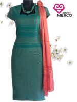 VESTIDO DE TELAR LONDRA TURQUESA T-XCH