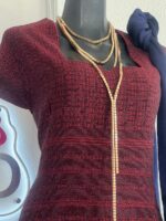 VESTIDO DE TELAR LONDRA ROJO T-EXG - Imagen 2