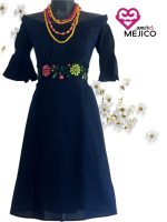 VESTIDO ILSE AZUL MARINO T-UNITALLA - Imagen 2