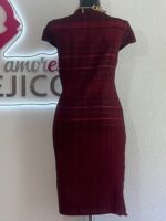 VESTIDO DE TELAR LONDRA ROJO T-EXG - Imagen 3