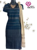 VESTIDO DE TELAR LONDRA AZUL PETROLEO T-G