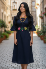 VESTIDO ILSE AZUL MARINO T-UNITALLA