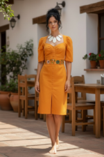 VESTIDO LESLY AMARILLO T-UNITALLA