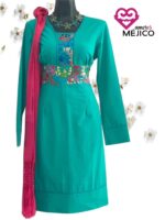 VESTIDO MARITEA VERDE TURQUESA T-UNITALLA - Imagen 2