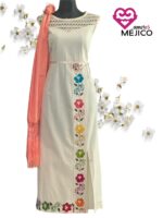 VESTIDO YOSIJANI NATURAL T-UNITALLA - Imagen 2