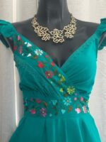 VESTIDO XIGUEL VERDE TURQUESA T-UNITALLA - Imagen 3