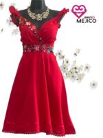 VESTIDO XIGUEL ROJO T-UNITALLA - Imagen 2