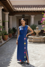 VESTIDO YOSIJANI AZUL REY T-UNITALLA