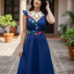 VESTIDO XIGUEL AZUL REY T-UNITALLA