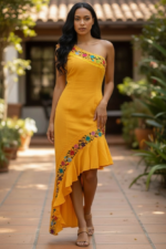 VESTIDO IVETTE AMARILLO T-UNITALLA