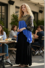BLUSA DE RAYÓN CON TELAR