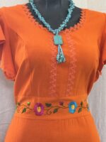 VESTIDO NOEMI NARANJA UNITALLA - Imagen 2