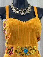VESTIDO NOCHE BUENA AMARILLO UNITALLA - Imagen 2