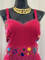 VESTIDO NOCHE BUENA COLOR FUCSIA UNITALLA - Imagen 2