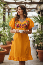 VESTIDO DAYAMI AMARILLO UNITALLA