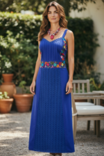 VESTIDO NOCHEBUENA AZUL REY UNITALLA