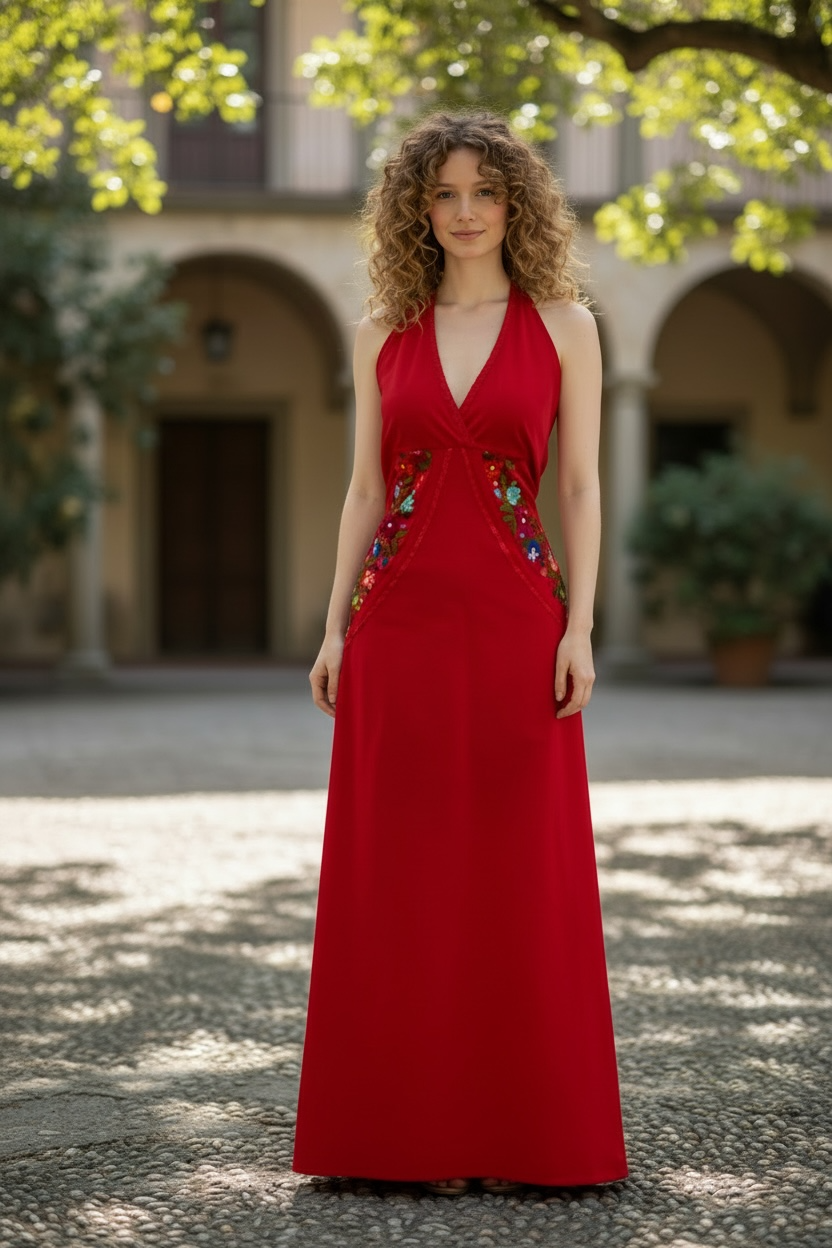 photoroom_20260529_125322-2 VESTIDO LAVIÑA ROJO UNITALLA - Imagen 1