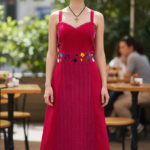 VESTIDO NOCHE BUENA COLOR FUCSIA UNITALLA