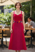 VESTIDO NOCHE BUENA COLOR FUCSIA UNITALLA
