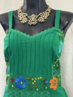 VESTIDO NOCHE BUENA VERDE UNITALLA - Imagen 2