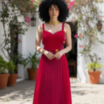 VESTIDO NOCHE BUENA ROJO UNITALLA