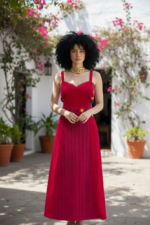 VESTIDO NOCHE BUENA ROJO UNITALLA