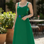 VESTIDO NOCHE BUENA VERDE UNITALLA