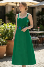 VESTIDO NOCHE BUENA VERDE UNITALLA