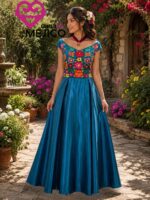 VESTIDO NICTE  C. AZUL TIFFANY T. GDE