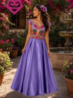 VESTIDO NICTE LILA T.GDE